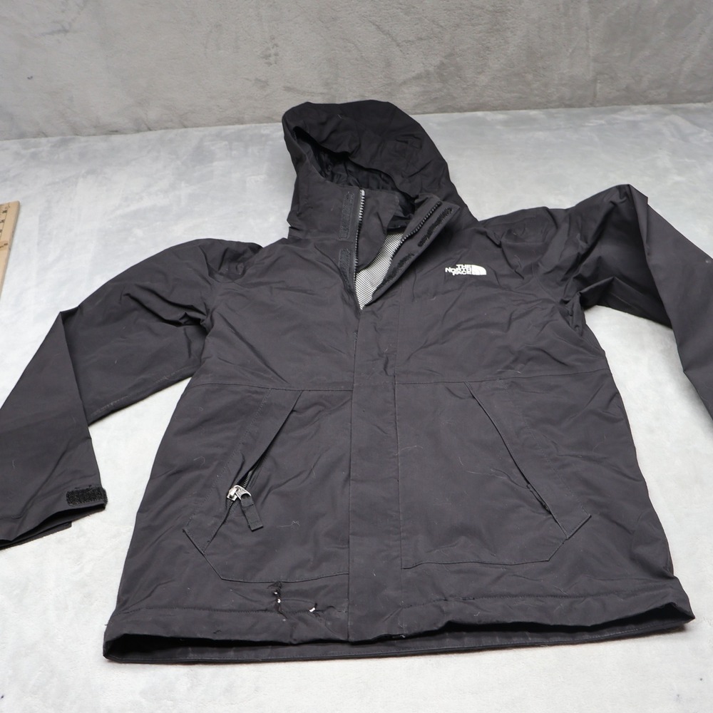 North Face Jacket Boy Medium 10/12 Black Vortex Triclimate Waterproof 3in1 Shell - Picture 1 of 16